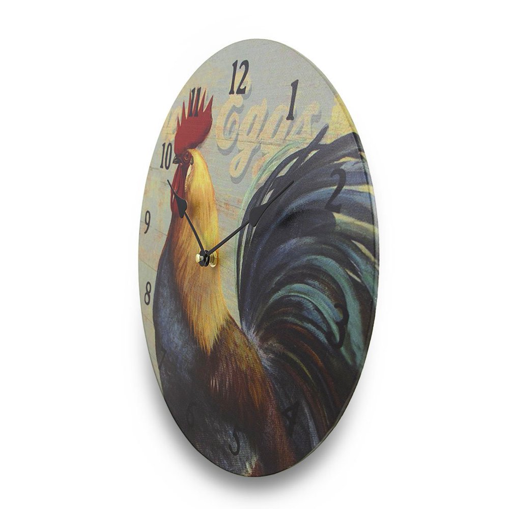 Rooster Kitchen Wall Clock 13\"