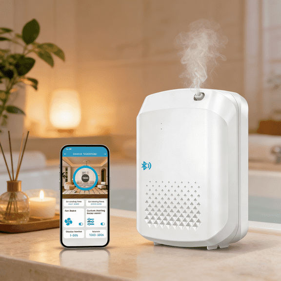 Waterless Essential Oil Diffuser 3000 Sq.Ft Coverage for Large Home Hotel Office, 400ml Cold Air Scent Machine for Aromathrapy, Bluetooth App Control, Quiet No-Noise Aroma Diffuser Wall Amount