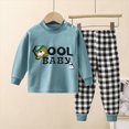 thumbnail image 2 of NOLDARES Toddler Boys Pajamas 2 Piece Long Sleeve Pjs Set Cotton Fall Winter Sleepwear 6-12 Months 12-24 Months 2t 3t 4t 5t 6t 7t 8t 9t Children,Navy,12-18 M, 2 of 4