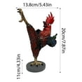 thumbnail image 3 of ZHMRFG Drunk Chicken Resin Sculpture,Big Rooster Whimsical Realistic Weather-Resistant Decor,Indoor Outdoor Decor for Living Room Entrance Garden Patio Shelf Table Housewarming Festive Birthday Gift, 3 of 5