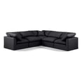 thumbnail image 1 of Meridian Furniture Indulge 105" Black Vegan Leather L-Shaped Modular Sectional, 1 of 10