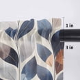 thumbnail image 5 of Navy Blue Burnt Orange Valance Curtains for Kitchen/Living Room/Bathroom/Bedroom Window, Rod Pocket Small Topper Half Short Window Curtains Voile Sheer Scarf, Botanical Palm Leaf Abstract 60"x18", 5 of 8