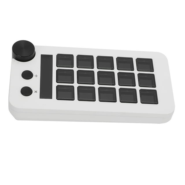 Stream Controller, Stream Control Deck with Knob 15 Macro Keys, Customizable Visual Keyboard Trigger Actions in Apps Software for PC, LCD Keys Stream Controller