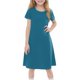 thumbnail image 3 of Girls' Summer Dress Kids 2025 Pink Short Sleeve Casual Dress Perfect for Everyday Wear and Special Occasions ,Sie:150, 3 of 7