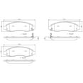 thumbnail image 2 of Brembo 03-04 Dodge Dakota Front Premium NAO Ceramic OE Equivalent Pad, 2 of 2