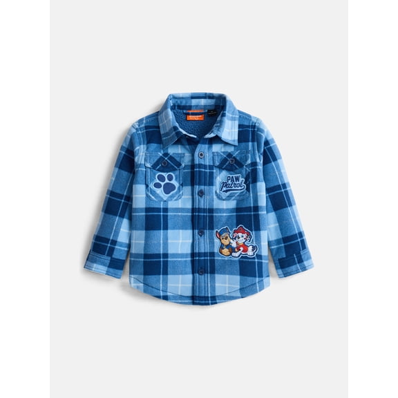 PAW Patrol Toddler Boys Shacket with Long Sleeves, Sizes 2T-5T