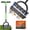 Green, variant on Lawn Aerator Tool - 16 Iron Spikes with Ergonomic T-Handle, Automatic Dirt Clean for Soil Loosening & Yard Aeration, Manual Metal Grass Aerator (Black)