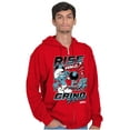 thumbnail image 4 of The Smurfs Kanji Rise and Grind Zip Hoodie Sweatshirt Men Brisco Brands M, 4 of 6