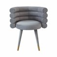 thumbnail image 3 of TOV Furniture Betty 19.9" Transitional Velvet Dining Chair in Gray, 3 of 6