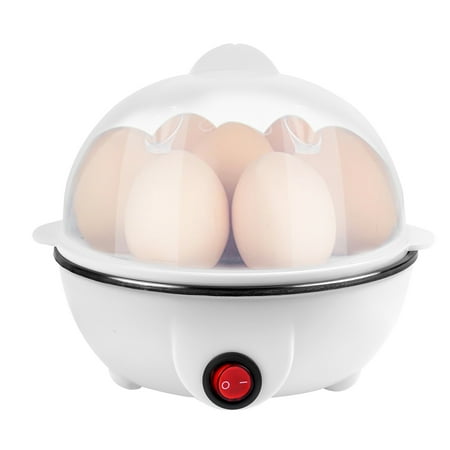 Electric Egg Cooker Rapid Boiler Poacher Maker 7 Egg Large Capacity Eggs Steamer Automatic Shut Off White