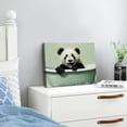 thumbnail image 4 of JRXY  Happy Panda in Bathtub Canvas Wall Art by Roozbeh 16x12inch, 4 of 6