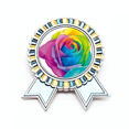 thumbnail image 1 of Rainbow Gay Lesbian flor ilustración Insignia broche Medalla ganadora, 1 of 3