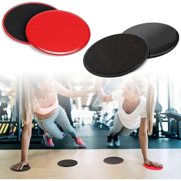 Core Sliders for Working Out - Blcak or Red Paired Workout Sliders Disc - Exercise Sliders Fitness Discs