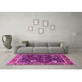 thumbnail image 3 of Ahgly Company Indoor Round Oriental Pink Industrial Area Rugs, 7' Round, 3 of 4