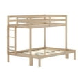 thumbnail image 3 of Now Furniture Wooden Twin over Full Bunk Bed for Kids, Textured Natural, 3 of 7