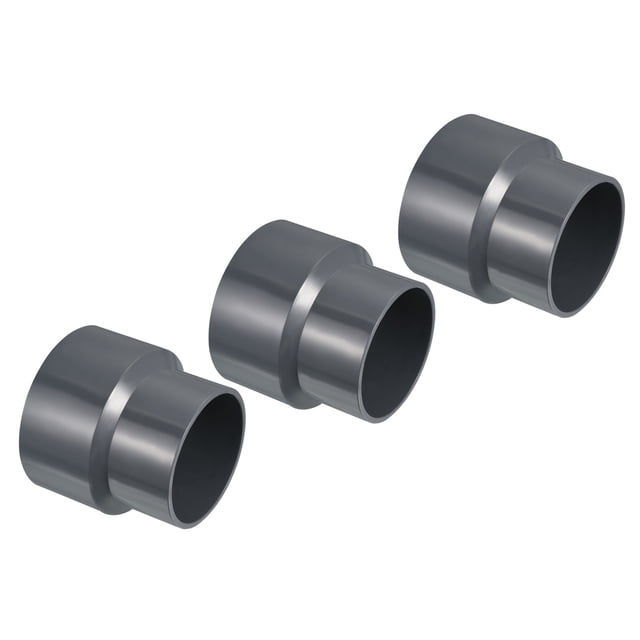 Unique Bargains Raccord Droit pour Tuyau de Réducteur 110x90mm, Gris 3 Pack