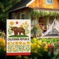 thumbnail image 4 of California Bear Flag Garden Flag with California Poppy Golden State Patriotic Republic Home Welcome Flags Front Porch Patio Decor Seasonal Flower CA Heavy Duty House Banner 12x18 Inch, 4 of 7