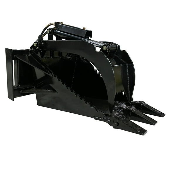 Titan Attachments Mini Skid Steer Stump Bucket Grapple, Quick Tach Mounting Style