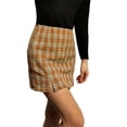 thumbnail image 2 of Seyurigaoka Women Vintage Short Skirts High Waist Split A-line Mini Skirts, 2 of 9