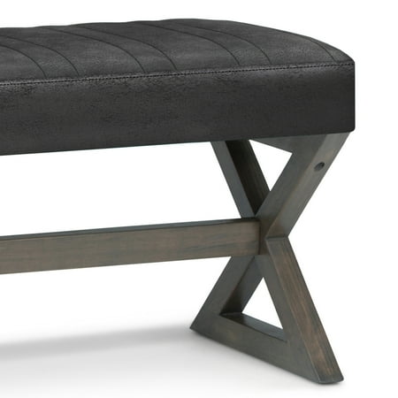 Simpli Home - Salinger Large Ottoman Bench - Distressed Black