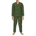 thumbnail image 3 of Hirioo Cartoon Fox 1 for Men's Pajama Sets 2 Piece Pjs Men's Long-Sleeved Pajama Set Button Down Sleepwear,S-XXL-Large, 3 of 7
