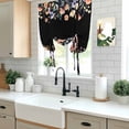thumbnail image 5 of Black Spring Floral Balloon Curtains for Bedroom/Front Door/Bathroom, Elegant Flowers Farmhouse Botanical Tie Up Curtains 63 Inch Length Light Filtering Kitchen Curtains Shades for Windows 46"x63", 5 of 8