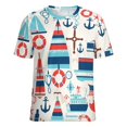 thumbnail image 5 of Nautical Adventure Vibes Women's Short Sleeve T-Shirt Crew Neck Casual Summer Trendy Loose Fit Tops, 5 of 7