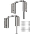thumbnail image 1 of Updated U Patio Sliding Door Loop Lock Latch - 90/180 Degree Aluminum Alloy Security Bolt Lock for Barn, Garden, Fence Gate, Window - Multi-Angle Mounting (Silver-2 PCS), 1 of 7
