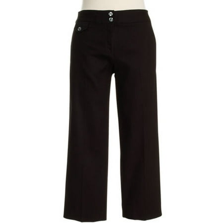 George ME - Women's Textured Cotton Crop-Length Pants