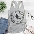 thumbnail image 2 of Broom Company Witch Tank Top, Ladies Racerback Tank Top, Funny Halloween Tank, Salem Tank, Witch Tank, Silver Gray, X-Large, 2 of 3