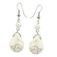 thumbnail image 5 of fenteer 5xTemperament Texture Turquoise Earrings Bridal Dangle Drop Ear Rings White, 5 of 8