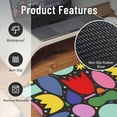 thumbnail image 2 of XMXT Non-Slip Gaming Mouse Pad, Flat Abstract Flower Mousepad Computer Keyboard Mats Desk Pads Office Decor Accessories, 15.8"x29.5", 2 of 8