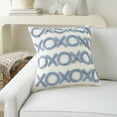 thumbnail image 4 of Mina Victory Life Styles Tufted Lines 18" x 18" Ocean Throw Pillow, 4 of 6