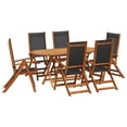 thumbnail image 1 of vidaXL 7 Piece Outdoor Dining Set Solid Acacia Wood, 1 of 5