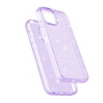 thumbnail image 6 of Glitter Clear Case for iPhone 15 Plus, Shining Sparkle TPU Military Grade Shockproof Cover Full Coverage Non-Yellowing Anti-Scratch Translucent Slim Lightweight Case, Purple, 6 of 8