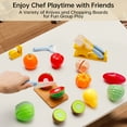 thumbnail image 6 of 21 Pcs Pretend Food Play Food Cutting Set For Kids, Cuttable Fruits And Vegetables Toy Kitchen Accessories With Cutting Board, Educational And Birthday Gift For Toddlers, Kids, Boys, Girls, 6 of 10