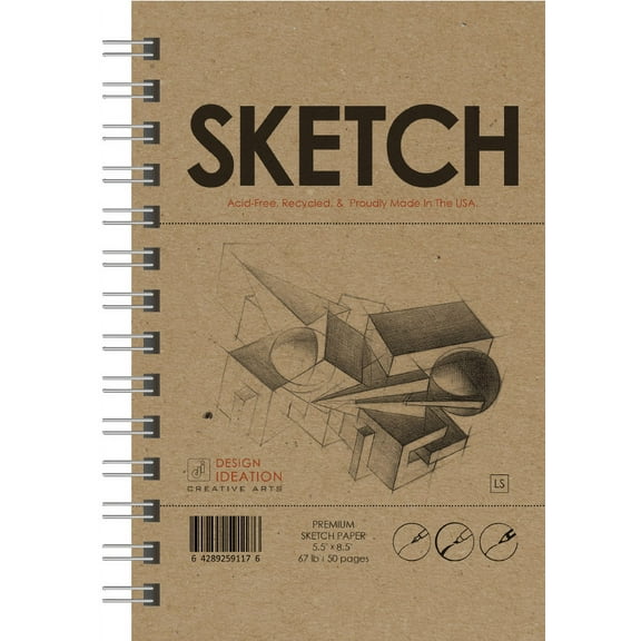 SKETCH Book. Wire Bound. Journal Style. Multi-Media. (5.5" x 8.5")