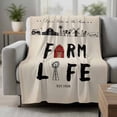 thumbnail image 2 of Country Cabin Blanket Soft Cozy Warm Throw Blanket for Couch, Plush Fuzzy Flannel Fleece Blankets for Sofa, Vintage Farmhouse Barn Chicken Pig Cow Bed Blankets Lightweight Gifts for Women, 40"x60", 2 of 9