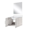 thumbnail image 3 of Scratch - resistant & Soft - close Design - A 24 - inch Glossy White Single Bath Vanity with Quartz Top and Mirror for Long - lasting Use, 3 of 3