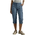 thumbnail image 2 of Noric Women's High Waisted Capri Cargo Pants with Pockets Casual Summer Hiking Workout Travel Cropped Pants, 2 of 9