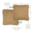 thumbnail image 2 of VHC Brands Burlap Solid Color Cotton Farmhouse Bedding Square 18x18 Filled Pillow, Natural Tan, 2 of 6