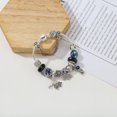 thumbnail image 2 of Pulsera exquisita con diseño de astronauta y la Tierra, regalo para damas, pulsera plateada con borlas, luna y estrellas (17 cm), 2 of 4