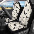 thumbnail image 4 of XYZCANDO Spider Web Bats 14 Pack Car Seat Covers Full Set Steering Wheel Cover Center Console Pad Seat Belt Pads Headrest Covers Cup Coasters for Most Cars SUVs Sedans, 4 of 7