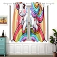 thumbnail image 2 of A Unicorn on Rainbow 54×55 Inch Black Out Curtains 2 Packs Aesthetic for Bedroom Living Room Sliding Glass Doors Kitchen Windows, 2 of 5