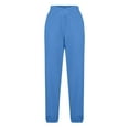 thumbnail image 5 of Womens Cotton Sweatpant Cross Elastic Waisted Joggers Long Pant with Pockets Fall Casual Sports Trousers (L, Blue), 5 of 7