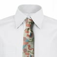 thumbnail image 2 of Men's Tie, Japanese Nature, Necktie, 3.7", Salmon Pale Green Blue, by Ambesonne, 2 of 3