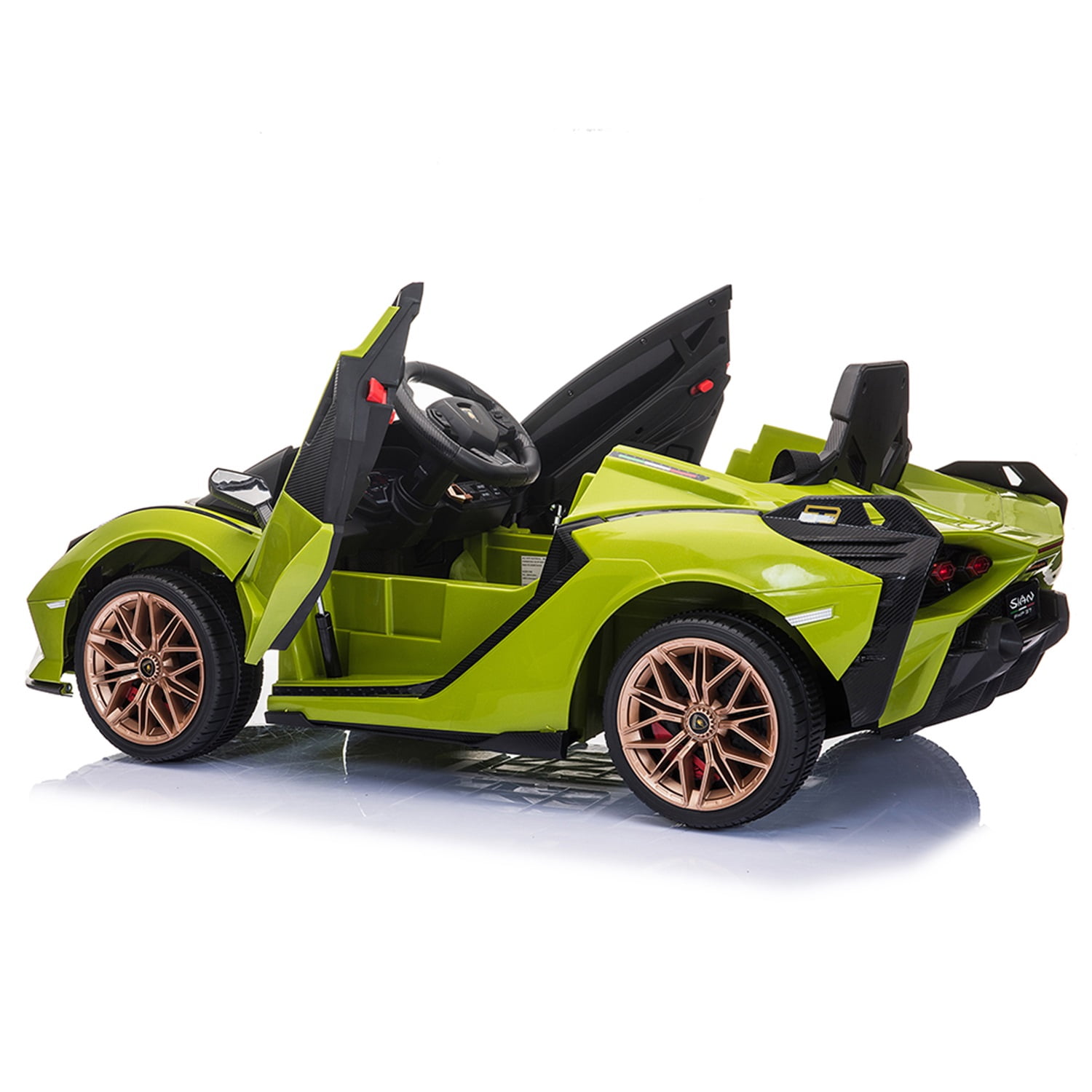 CIPACHO 42" Licensed Lamborghini SIAN, Kids Electric Ride On 12V Battery Powered Sports Car Toy with 2 Speeds, Parent Control, Sound System, Green CIPACHO 42" Licensed Lamborghini SIAN, Kids Electric Ride On 12V Battery Powered Sports Car Toy with 2 Speeds, Parent Control, Sound System, Green