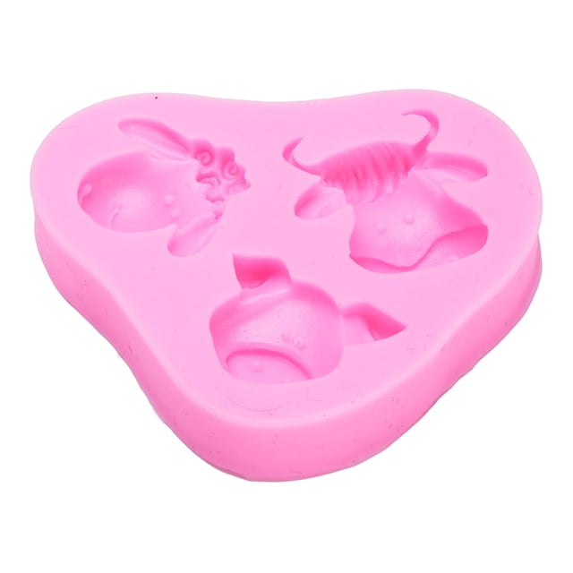 Patrón De Fondant, Decoración Linda Forma Mixta Patrón De Fondant De Flor Seguro Oveja Cerdo En Forma De Vaca Versátil Para Manualidades