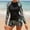 Black, Green, variant on Women's 2 Piece Rash Guard Swimsuits Long Sleeve Raglan Swim Shirt with Boyshorts UPF 50  Built in Bra Surfing Suits