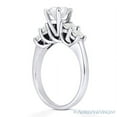 thumbnail image 3 of Round Cut Forever Brilliant Moissanite 5-Stone Engagement Ring in 14k White Gold, 3 of 5